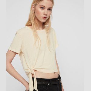 🍋HP!🍋 NWT All Saints Tujen Tie Hem Crop Tee
